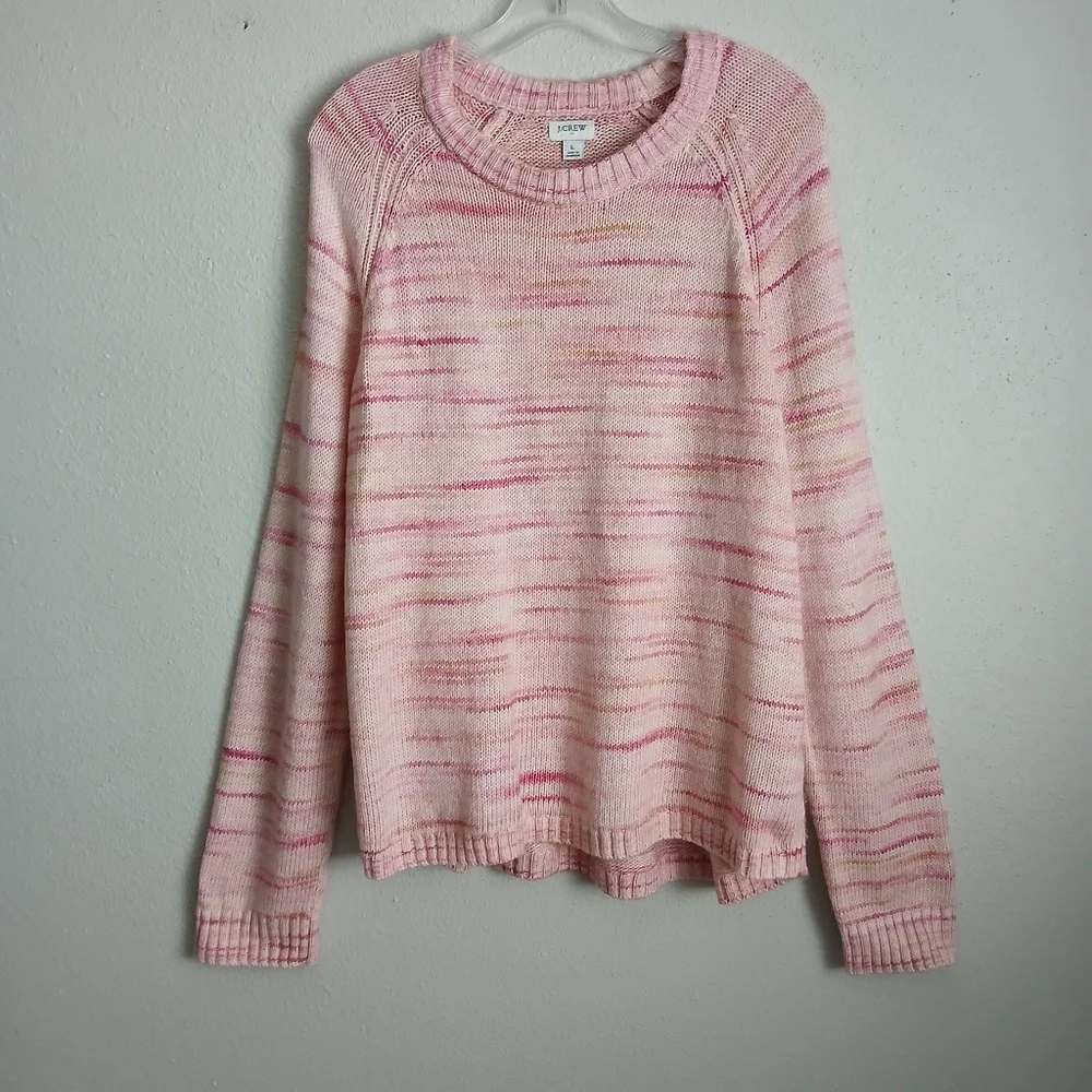 J. Crew Soft Pink Space - Dyed Sweater Size Large